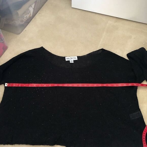 NWOT Wildfox Janice Rhinestone Sweater Black Size Medium - Picture 7 of 12
